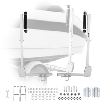 Boat Trailer Guides, 27.6-41.3 in Height Adjustable Trailers Guide, 2PCS Thickened High-Duty Trailer Guide-Ons with Smooth Roller Guidance, for Over 16 in Larger Fishing Boats, Runabout Boats