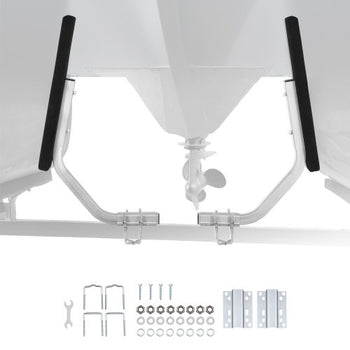 Boat Trailer Guides, 1.2 in Adjustable Width Trailers Guide, 2PCS High-Hardness Steel Trailer Guide-Ons with Thick Support Pads, Fits L-Beam, Box or C-Channel Bunk-Style Pontoon Trailers