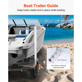 Boat Trailer Guide, 60? Adjustable Design Trailer Guide Poles, 2PCS High-Hardness Steel Trailer Guide-Ons, Trailer Guides with PVC Pipes, for Ski Boat, Fishing Boat or Sailboat Trailer