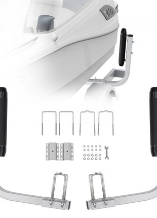 Marine Trailer Guide Set, 20.5 Flexibly Adjustable Poles, Pair of Steel Anti-Rust Guides, Durable Roller Support for Ski, Fishing, or Sailboat Trailers 2024