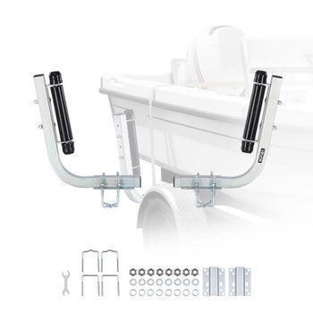 Boat Trailer Guides, 18.5 in/20.5 in Height Adjustable Trailers Guide, 2PCS Thickened High-Duty Steel Trailer Guide-Ons with Smooth Roller Guidance, for V-Hull Boats, Small to Mid-Size Boats
