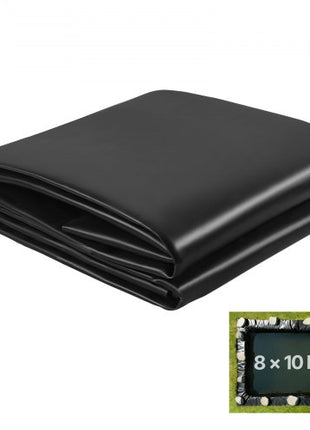 8 x 10 ft Pond Liner, 45 Mil Thickness, EPDM Rubber Material Fish Pond Liner for Outdoor Ponds, Easy to Cut, Durable & Leakproof, for Water Garden, Waterfall, Fishpond, Koi, Fountains, Black