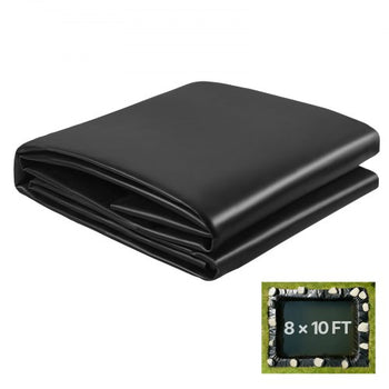 8 x 10 ft Pond Liner, 45 Mil Thickness, EPDM Rubber Material Fish Pond Liner for Outdoor Ponds, Easy to Cut, Durable & Leakproof, for Water Garden, Waterfall, Fishpond, Koi, Fountains, Black