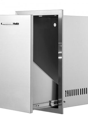Outdoor Kitchen Propane Tank Drawer 16Wx24.4Hx16D Inch Stainless Steel Pull Out Trash Drawer with Handle for Outdoor Kitchen BBQ Island