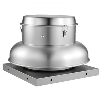 Roof Exhaust Fan, Attic Vent Fan with High-Power Motor, 21 inch Fan Base Heavy-Duty Aluminum Alloy, Speed Control Adjustable Airflow 900/1500 CFM, Compact for Garage,Kitchen,Bathroom, Silver