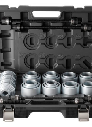 Pull and Press Sleeve Kit, 28 PCS, Steel Bush Removal Insertion Sleeve Tools with Carrying Case, Compatible with LCV and HGV Engines, for Removing and Installing Bushings, Bearings, and Seals