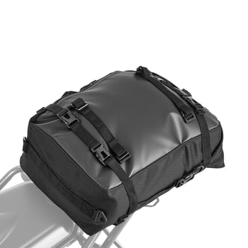 Motorcycle Tail Bag, 30 L Motorcycle Rear Seat Bag with Waterproof Rain Cover, Outdoor Sports Motorbike Luggage Storage Trunk Rack Backpack with Shoulder Straps, Universal Fit Rear Racks, Black