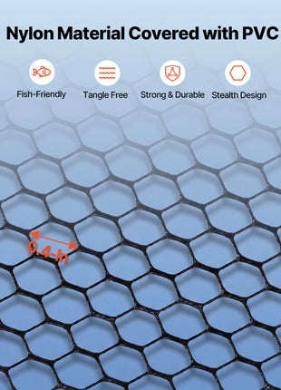 Fishing Net, Landing Nets with Telescopic Handle, Portable Lightweight Stronger 6063 Aluminum Fish Gear, Nylon Covered PVC, Durable and Fish-friendly, 26 inch Net Opening for Saltwater Bait Fish
