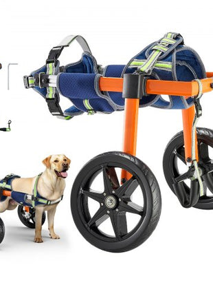 Dog Wheelchair for Back Legs, Lightweight 2 Wheels Pet Wheelchair, Height, Width & Length Adjustable, Dog Cart with Shock-Absorbing Wheels, for Injured, Disabled Dogs 35-48 lbs, Medium