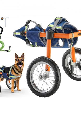 Dog Wheelchair for Back Legs, Lightweight 2 Wheels Pet Wheelchair, Height, Width & Length Adjustable, Dog Cart with Shock-Absorbing Wheels, for Injured, Disabled Dogs 48-88 lbs, Large