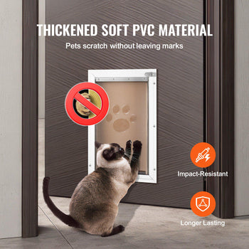 Pet Door Replacement Flap, Compatible with  Flap Pet Doors, Measures 5.25" x 8.13" Longer Lasting, Weather-proof, Thickened PVC Dog Door Replacement Flap with Long Magnetic Strip (Small)
