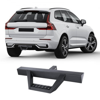 Hitch Step for 2 Inch Receiver, Strong Steel Construction with 300 LBS Load Capacity, Rear Bumper Guard Protector with Pin Lock and Stabilizer, Universal Fit for Truck, SUV, Pickup, Trailer