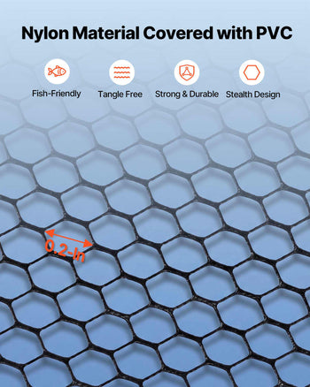 Fishing Net, Foldable Landing Nets with Telescopic Handle, Portable Lightweight Carbon Fiber Long Fish Gear, Nylon Covered PVC, Durable and Fish-friendly, for Kayak Boat Bank Pond, Gifts for Men