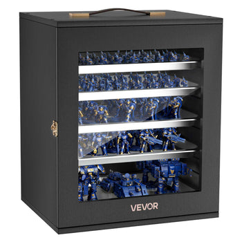 Miniatures Storage Case, Warhammer Carrying Case Fits for 2500-3500 Scale Models, Wooden Miniatures Display Holder with 5 Tray & 13 Slots, Miniature Case for Collectible (Minis Not Included)