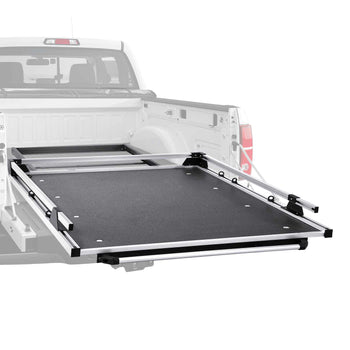 Sliding Truck Bed Organizer, 65 x 48-Inch Heavy Duty Truck Bed Storage Drawer with 1000 lbs Capacity, Features 6 Movable Rings for Securing, 2-Postion Slide out Tray for Pickup Trucks, Black