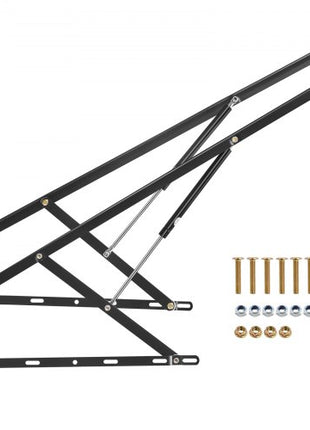 Bed Lift, 59x71 in Compatible Bed Size 154 lbs Load Bearing, DIY Wall Bed Mechanical Hardware Kit Vertical Deluxe, Pneumatic Lever Heavy Duty Bed Support, Folding Wall Bed for Guestroom
