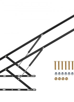 Bed Lift, 59x79 in Compatible Extra-large Size 309 lbs Load Bearing, DIY Wall Bed Mechanical Hardware Kit Vertical Deluxe, Pneumatic Lever Heavy Duty Support, Folding for Guestroom