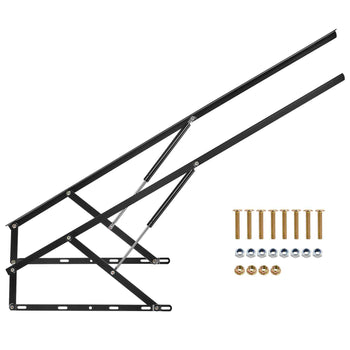 Bed Lift, 59x79 in Compatible Extra-large Size 309 lbs Load Bearing, DIY Wall Bed Mechanical Hardware Kit Vertical Deluxe, Pneumatic Lever Heavy Duty Support, Folding for Guestroom
