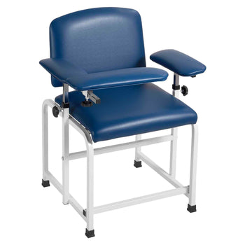 Phlebotomy Chair 500LBS Capacity Blood Draw Medical Chair, Comfortable Blood Drawing Chairs with Adjustable Armrests, Soft Padded Seat, Easy-to-Clean PVC Leather for Hospitals Clinics