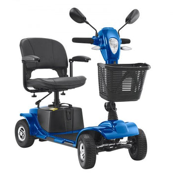 Heavy-Duty 4 Wheel Mobility Scooter for Adults & Seniors - Folding Electric Powered Mobility Scooter & 12 Mile Long Range, Travel Scooter with 9° Climbing Capacity, 265lb Capacity