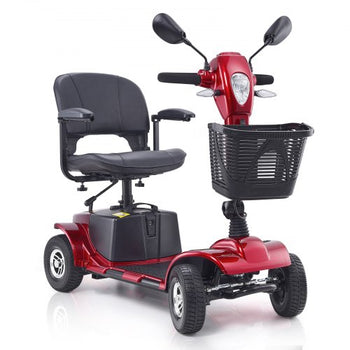 Heavy-Duty 4 Wheel Mobility Scooter for Adults & Seniors - Folding Electric Powered Mobility Scooter & 12 Mile Long Range, All Terrain Travel Scooter with 9° Climbing Capacity, 265lb Capacity