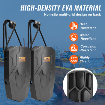 Black high-density EVA material buoy, heat-resistant, water-repellent, corrosion-resistant, with non-slip grid design.