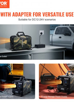 8KW Diesel Heater, 12V/24V All in One Diesel Air Heater, Bluetooth APP Control, Remote Control and Display Screen, CO Alarm, Fast Heating Horizontal Portable Diesel Heater for Vehicles, Garage