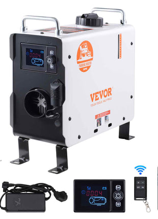 2KW Diesel Heater, 12V/24V All in One Diesel Air Heater, with Bluetooth APP Control, Remote Control and Display Screen, CO Alarm, Fast Heating Portable Diesel Heater for Vehicles and Outdoors