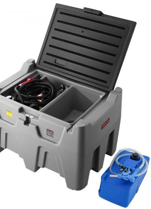 Portable Diesel Tank, Separated 106 Gal Diesel & 8 Gal DEF Storage Tank, Leakproof Fuel Transfer Tanks with Pump & 13 Ft Hose, 10 GPM Flow Rate, Gas Storage Tanks for Easy Fuel Transportation