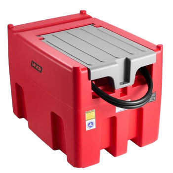 Portable Diesel & Gasoline Tank, 116 Gallon, 10 GPM Flow Rate, Diesel Fuel Tank with 12V Electric Transfer Pump, 13.1ft Hose, Auto Fueling Nozzle, Transfer Tank for Easy Fuel Transportation, Red