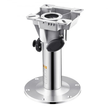 Boat Seat Pedestal, Adjustable Height from 12.76 to 18.7 Inches, Aluminum Alloy Boat Chair Base with Locking Design, Waterproof & Rust-resistant, Ideal for Fishing and Boating Enthusiasts