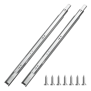 Drawer Slides, 24 inch, 10 Pairs Full Extension Ball Bearing Cabinet Rails, 100 LB Load Capacity Heavy Duty Side Mount Dresser Drawer Slides, Drawer Track Runners for Kitchen DIY Replacement