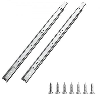 Drawer Slides, 20 inch, 10 Pairs Full Extension Ball Bearing Cabinet Rails, 100 LB Load Capacity Heavy Duty Side Mount Dresser Drawer Slides, Drawer Track Runners for Kitchen DIY Replacement