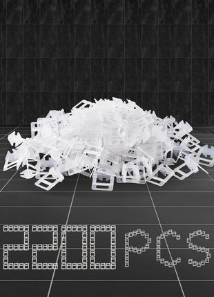 Tile Leveling System Clips, 2200-Piece DIY Tile Leveler Spacers, 1/16"(1.5 mm) Tile Leveler Clips, Tile Leveling System Tile Installation Tools for Professional Ceramic Tile, Stone Installation