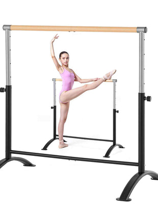 Ballet Barre, 4 Ft Barre Bar for Home, Freestanding Portable Ballet Stretching Dance Bars, Height Adjustable Anti-Wobble Fitness Gym Studio Equipment, for Pilates Balance Workout