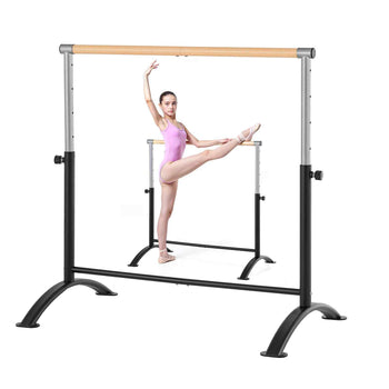 Ballet Barre, 4 Ft Barre Bar for Home, Freestanding Portable Ballet Stretching Dance Bars, Height Adjustable Anti-Wobble Fitness Gym Studio Equipment, for Pilates Balance Workout