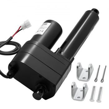 12V Linear Actuator, 6 Inch Ultra Heavy-Duty 2023lbs/9000N Linear Motion Actuator, IP65 Waterproof 0.2"/s with Mounting Brackets for Industrial Machinery Vessels, Heavy Lifting Systems