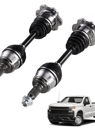 CV Axle Shaft Assembly, 2 Pieces Front Left & Right (Driver and Passenger Side), Automotive Replacement Axles Pair Compatible with 1999-2006 Chevrolet Silverado 1500, Alloy Steel & Carbon Steel