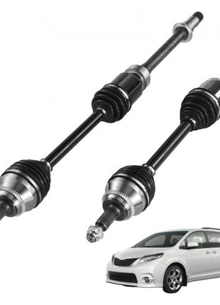 CV Axle Shaft Assembly, 2 Pieces Front Left & Right (Driver and Passenger Side), Automotive Replacement CV Joint Axles Pair Compatible with 2004-2010 Toyota Sienna, Alloy Steel & Carbon Steel
