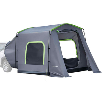 Large SUV Tent for 5–9 Person, 10.6 x 8 FT All-Season SUV Tailgate Tent with Ventilated Door & Mesh Windows, PU3000mm Waterproof Dual-Use Car Rear Hatch Tents for Outdoor Camping Hiking