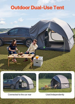 SUV Tent for Camping, 8FT L x 8FT W, Waterproof PU2000mm Spacious Double Layer Design for 5-8 Person, SUV Camping Tent with Mesh Windows, Includes Rainfly & Storage Bag, for Outdoor Activities