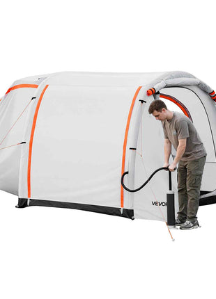 Inflatable SUV Tent with Awning, 8 x 6.7 ft 3-Season SUV Tailgate Tent with Ventilated Doors & Mesh Window, PU2000mm Waterproof Car Rear Hatch Tents for Outdoor Camping - Air Pump Included