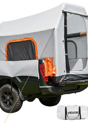 Inflatable Pickup Truck Tent, 7.2 x 5.4 FT 3-Season Truck Bed Tent with Ventilated Mesh Windows, PU2000mm Waterproof Pickup Camping Tents for Outdoor Hiking Activities - Air Pump Included