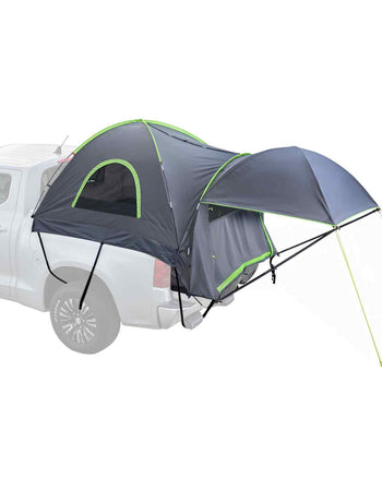 Pickup Truck Tent, Fits 8.0-8.2 ft Truck Tents for Camping, Waterproof PU2000 2-3 Person Sleeping Truck Bed Tent, Sturdy Truck Bed Camper Shell with Expandable Awning, Rainfly, Storage Bag