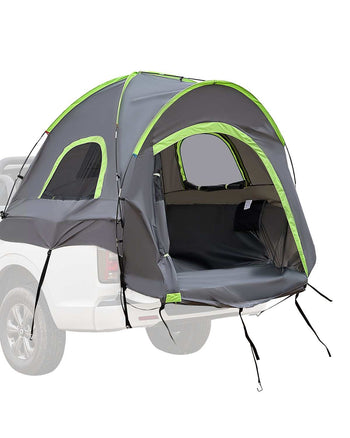 Pickup Truck Tent, Fit 5.0-5.2 ft Truck Tents for Camping, Waterproof PU2000mm 2-3 Person Sleeping Truck Bed Tent with Double Layer Design Windows, Sturdy Truck Bed Camper Shell with Storage Bag