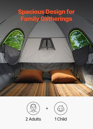 Pickup Truck Tent, Fit 5.5-6.0 ft Truck Tents for Camping, Waterproof PU2000mm 2-3 Person Sleeping Truck Bed Tent with Double Layer Design Windows, Sturdy Truck Bed Camper Shell with Storage Bag