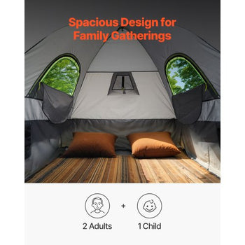 Pickup Truck Tent, Fit 5.5-6.0 ft Truck Tents for Camping, Waterproof PU2000mm 2-3 Person Sleeping Truck Bed Tent with Double Layer Design Windows, Sturdy Truck Bed Camper Shell with Storage Bag