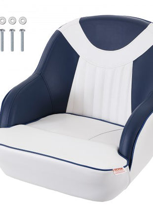 Captain Bucket Seat, Pontoon Boat Seat with Thickened Sponge Padding, Boat Captain Chair for Fishing Boat, Sightseeing Boat, Speedboat, Canoe, 1-Piece