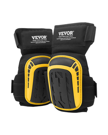 Knee Pads for Work, Extended Heavy Duty Construction Knee Pads with 2 Extension Straps, Anti-slip Foam Gel Knee Pads, Men & Women, for Gardening Flooring Roofing and Cleaning, Yellow and Black