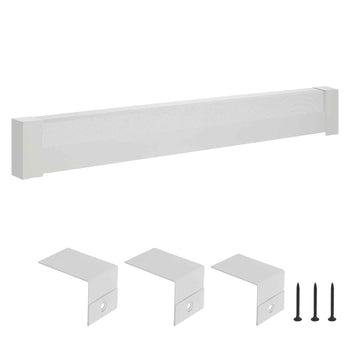 Baseboard Heater Covers, Basic Series 6 ft Standard Electric Heating Unit Front Cover for Home Improvement, Heavy-duty Steel, Easy Installation for Bedroom Replacing Old Cover, White